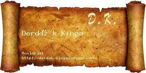 Derdák Kinga névjegykártya